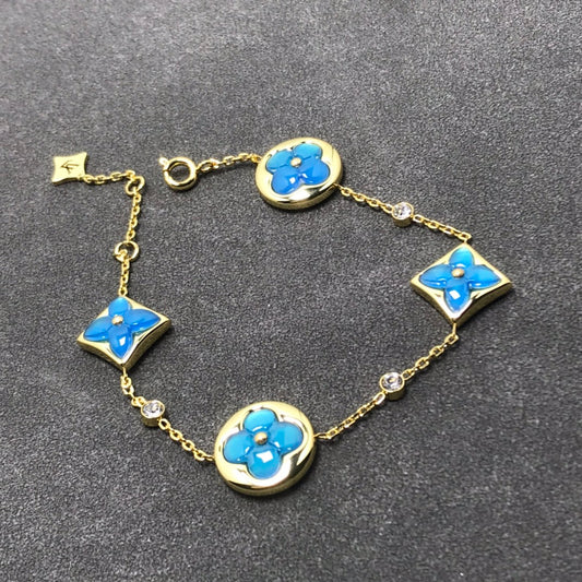 [Glow Jewelry]STAR AND SUN TURQUOISE 4 MOTIFS 3 DIAMONDS
