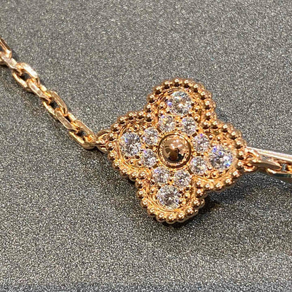 [Glow Jewelry] New  CLOVER 5 MOTIF FULL DIAMOND BRACELET COLLECTION