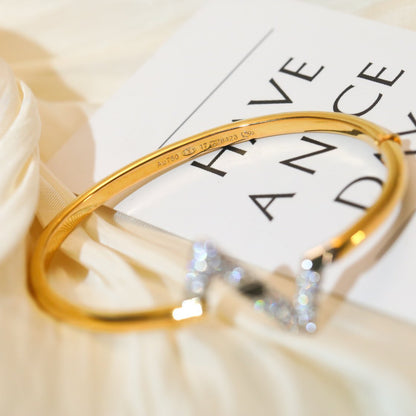 [Glow Jewelry]VOLTE UPSITE DOWN GOLD DIAMOND BRACELET