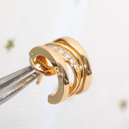 [Glow Jewelry]ZERO 1 PINK GOLD DIAMONDS EARRINGS