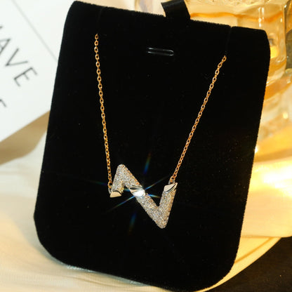 [Glow Jewelry]VOLT SILVER DIAMOND PEDANT NECKLACE