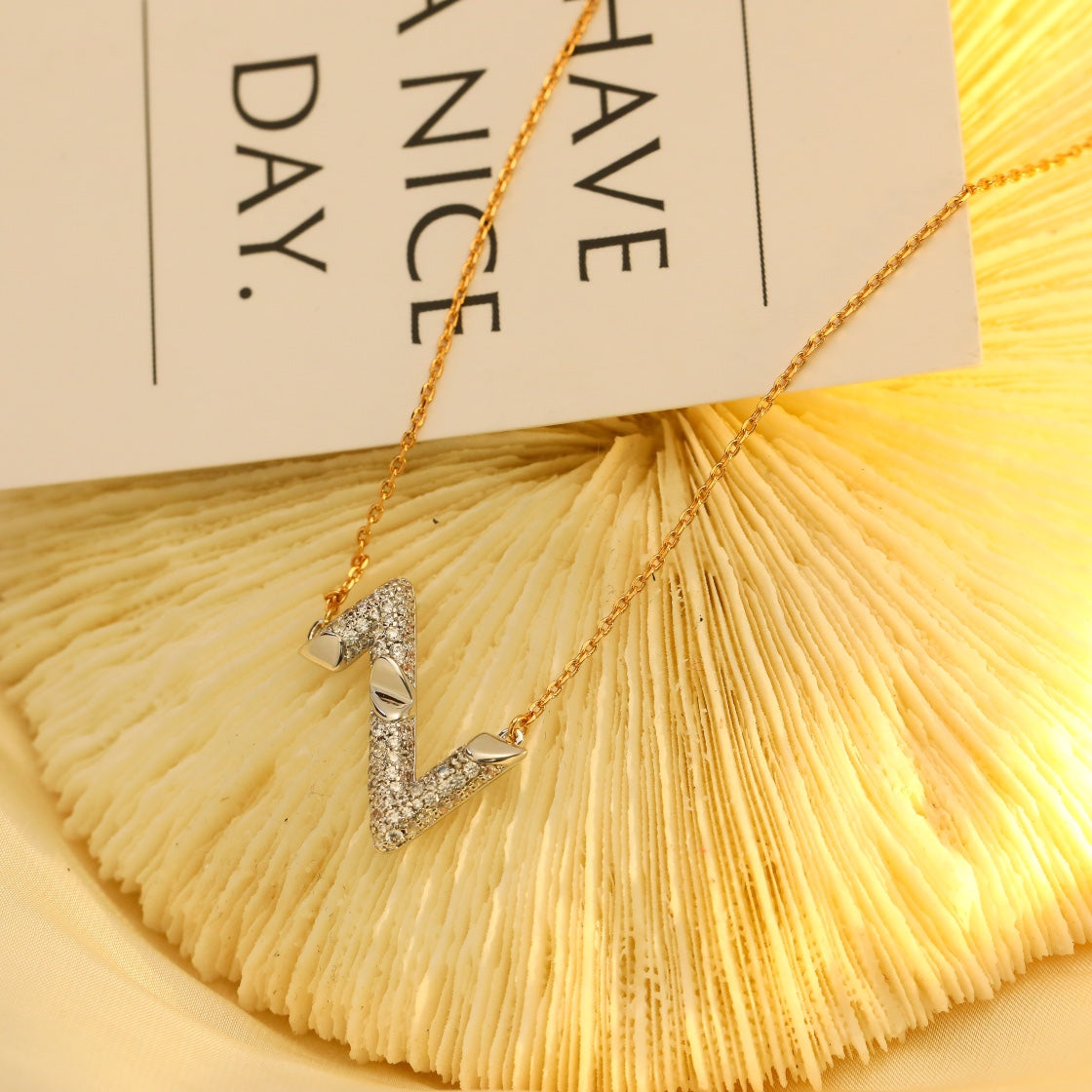[Glow Jewelry]VOLT SILVER DIAMOND PEDANT NECKLACE