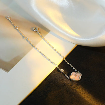 ¡®Glow Jewelry¡¯SUN MOTIF PINK MOP SILVER BRACELET