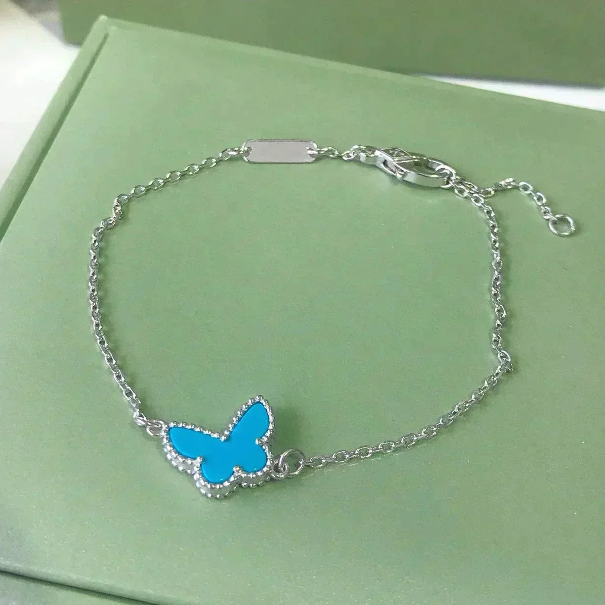 ¡®Glow Jewelry¡¯BUTTERFLY TURQUOISE BUTTERFLY BRACELET SILVER
