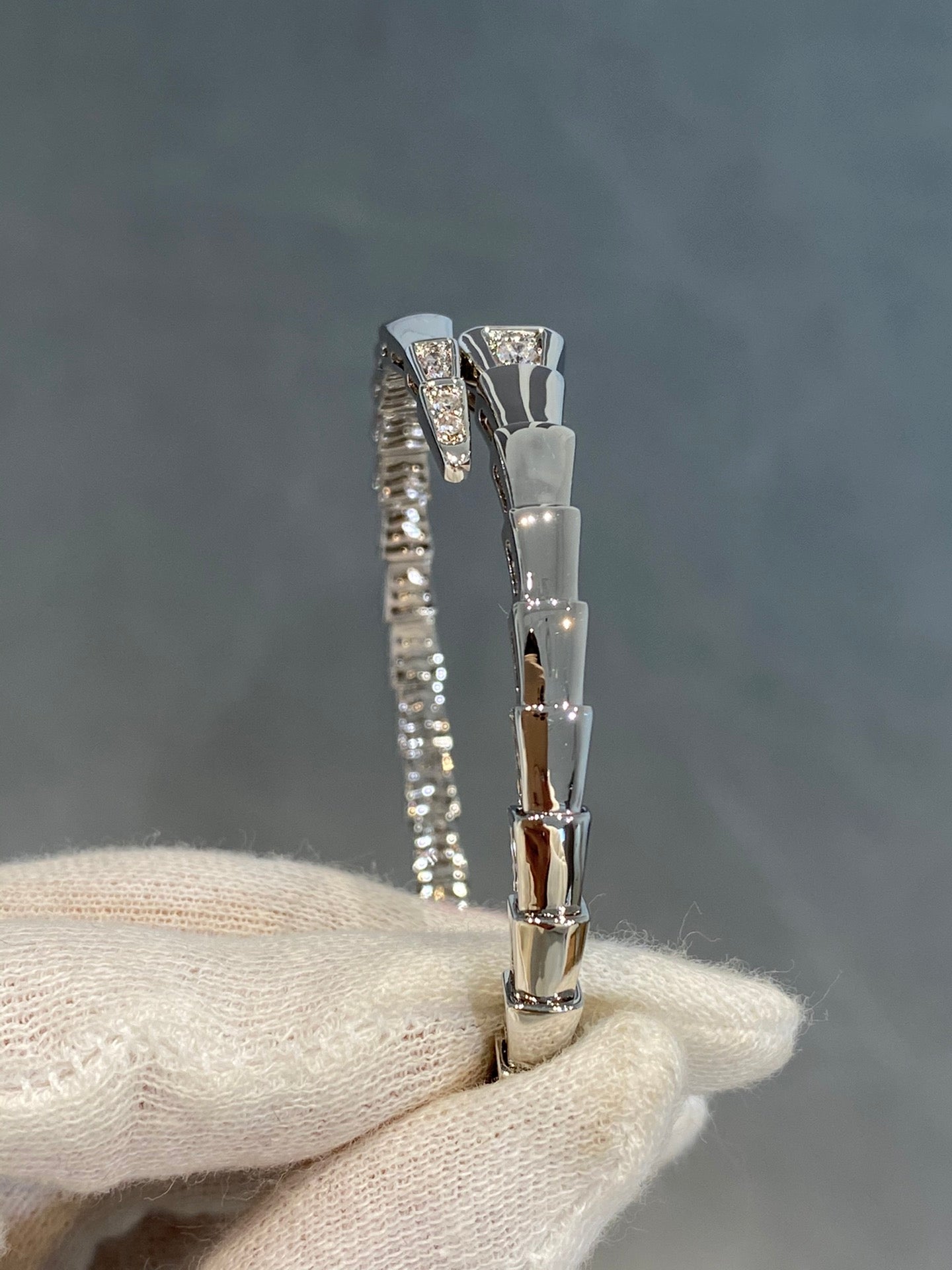 [Glow Jewelry]SERPENTI BRACELET DIAMONDS SILVER