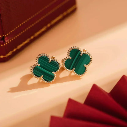 ¡®Glow Jewelry¡¯CLOVER MEDIUM 1 MOTIFS MALACHITE  EARRINGS