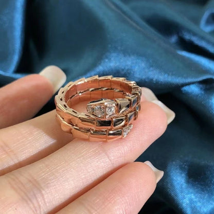 [Glow Jewelry]SERPENTS DOUBLE ROW DIAMOND RING