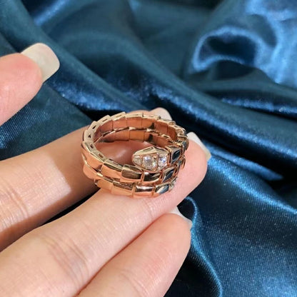 [Glow Jewelry]SERPENTS DOUBLE ROW DIAMOND RING