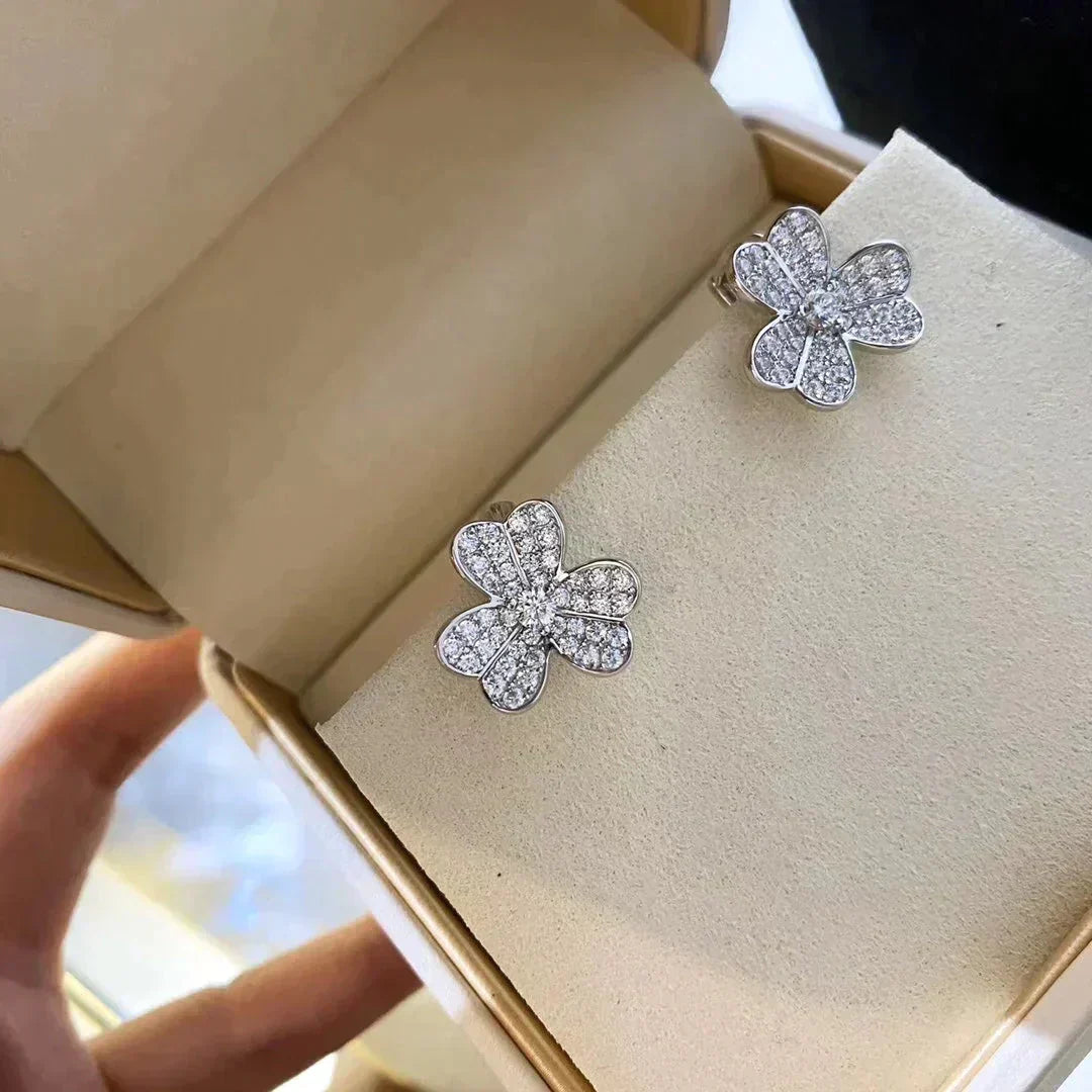 ¡®Glow Jewelry¡¯CLOVER COMOS DIAMOND EARRINGS SILVER