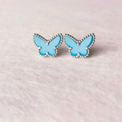 [Glow Jewelry]BUTTERFLY TURQUOISE EARRINGS SILVER