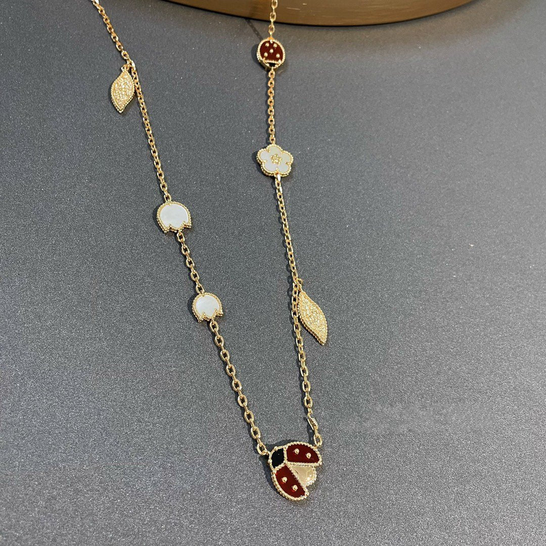 [Glow Jewelry]LUCKY SPRING 15 MOTIFS GOLD NECKLACE
