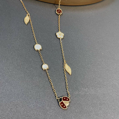 [Glow Jewelry]LUCKY SPRING 15 MOTIFS GOLD NECKLACE