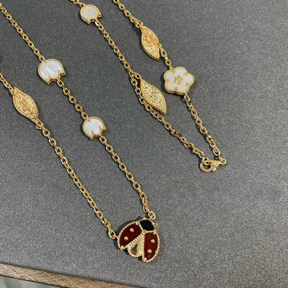 ¡®Glow Jewelry¡¯LUCKY SPRING 15 MOTIFS GOLD NECKLACE