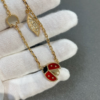 [Glow Jewelry]LUCKY SPRING 15 MOTIFS GOLD NECKLACE