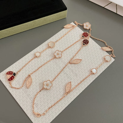 ¡®Glow Jewelry¡¯LUCKY SPRING 15 MOTIFS ROSE GOLD NECKLACE