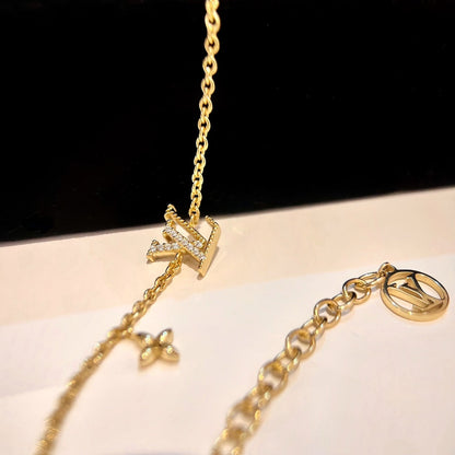 [Glow Jewelry]LOGO STAR MOTIF GOLD BRACELET