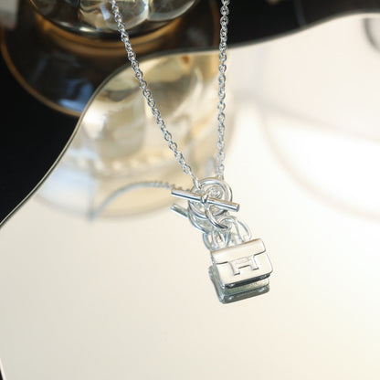 [Glow Jewelry]POP H PEDANT SILVER NECKLACE