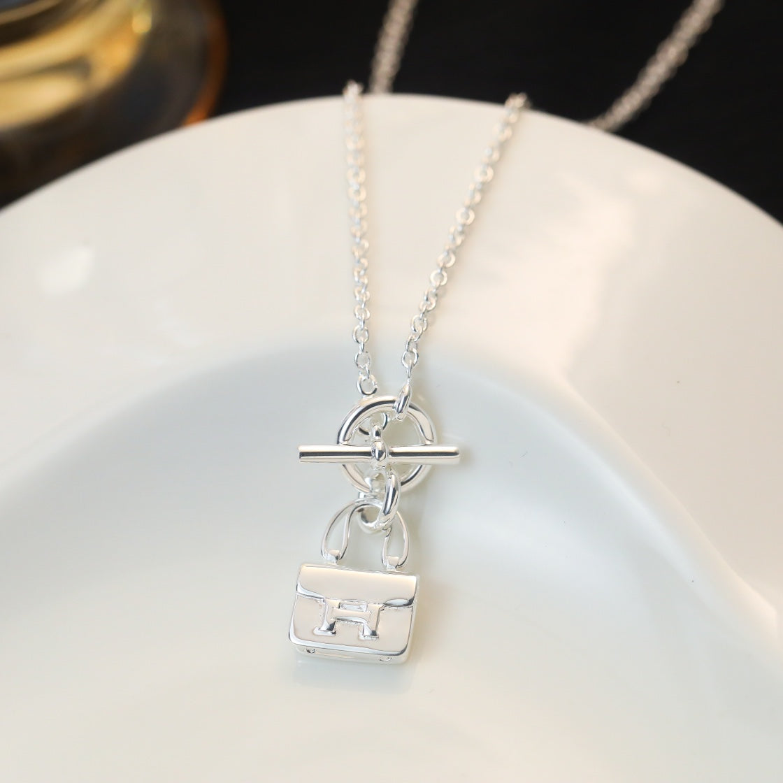 ¡®Glow Jewelry¡¯POP H PEDANT SILVER NECKLACE