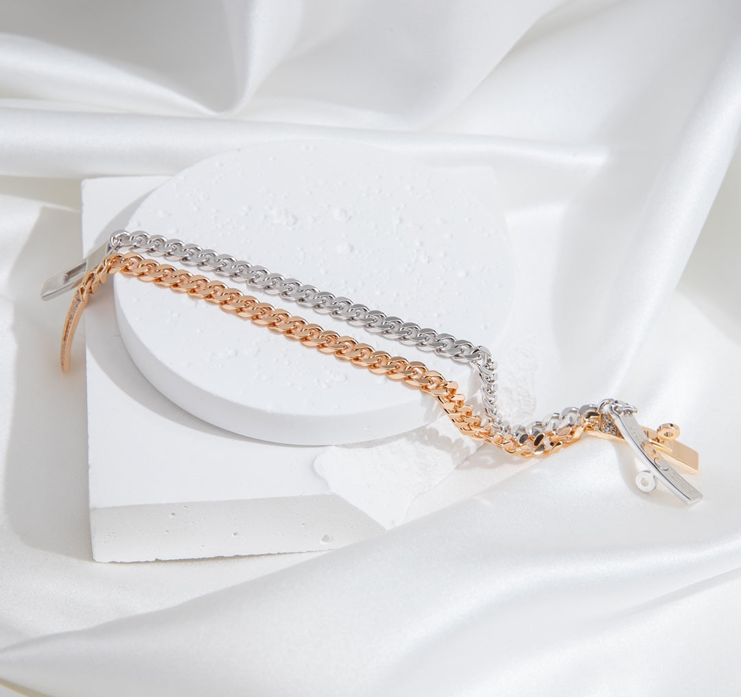 [Glow Jewelry]KELLY CHAIN SILVER DIAMOND BRACELET