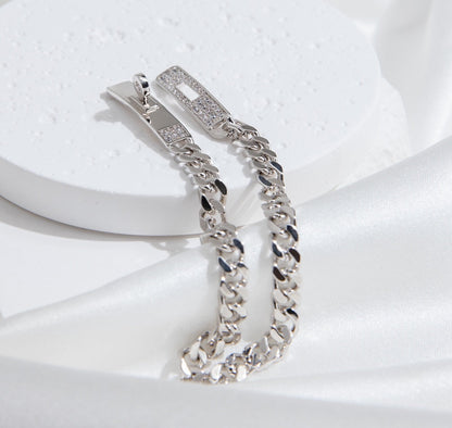[Glow Jewelry]KELLY CHAIN SILVER DIAMOND BRACELET