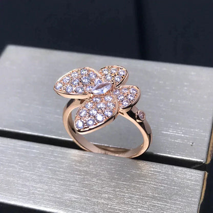 [Glow Jewelry]BUTTERFLY PINK GOLD DIAMOND RING
