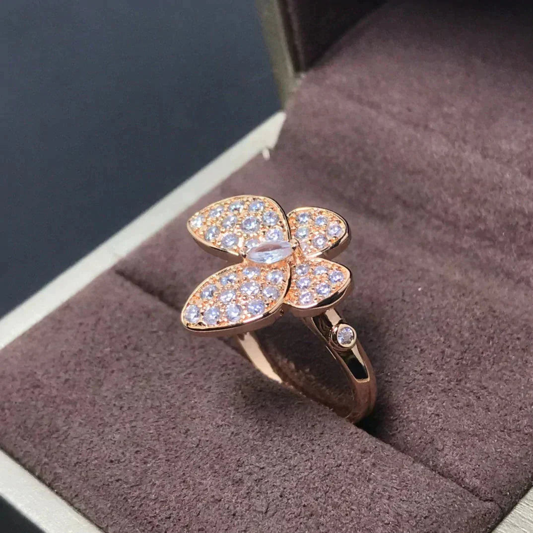 [Glow Jewelry]BUTTERFLY PINK GOLD DIAMOND RING