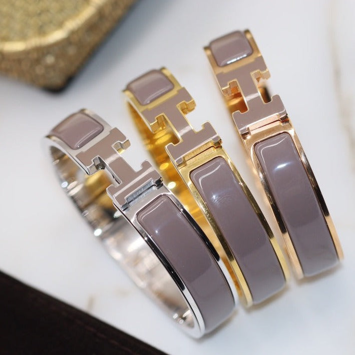 [Glow Jewelry]H BRACELET 12MM BROWN