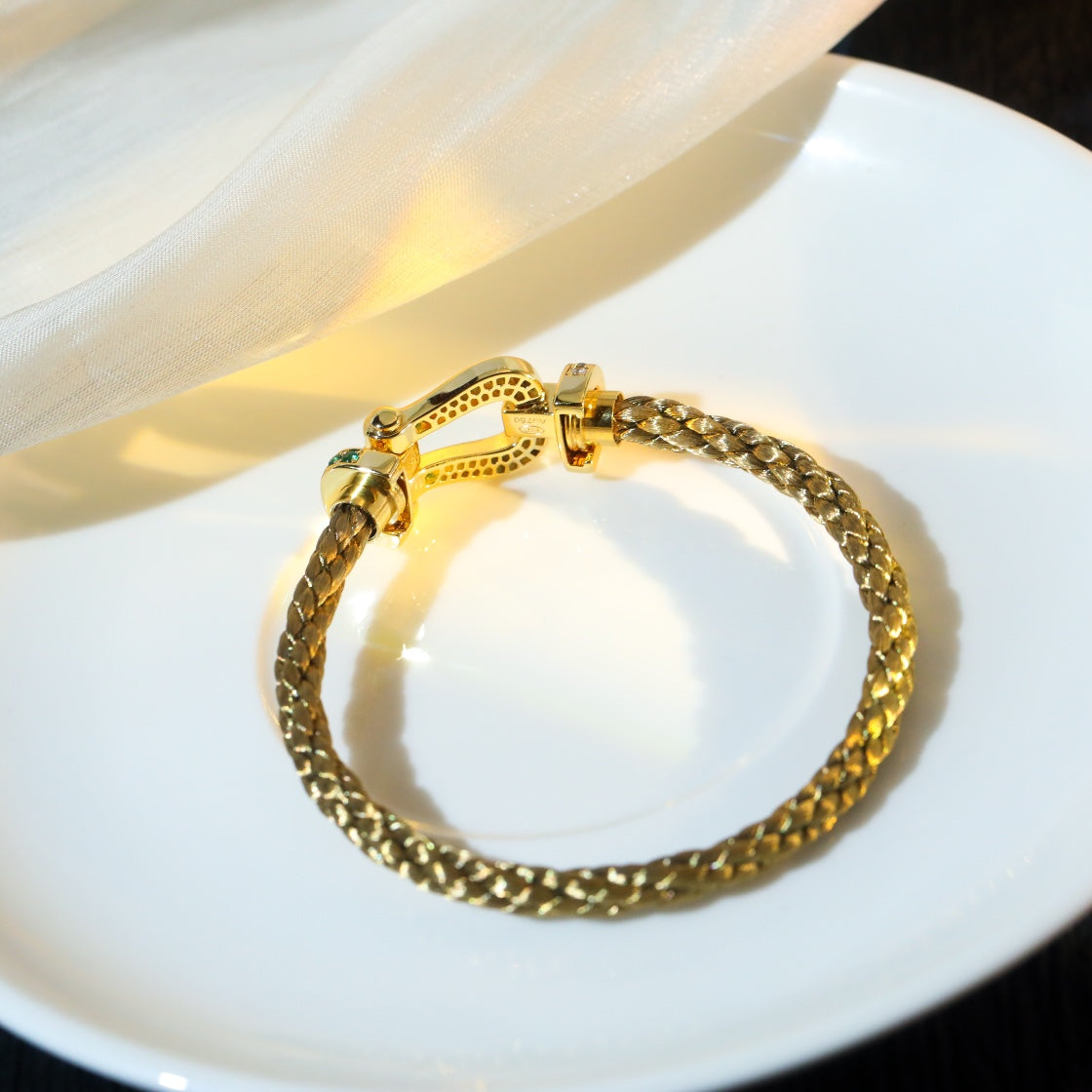 ¡®Glow Jewelry¡¯FORCE 10 GOLD GREEN DIAMOND PAVED