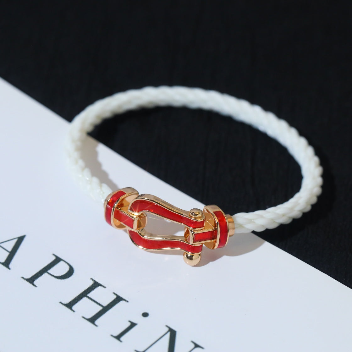 [Glow Jewelry]FORCE 10 WHITE TEXTILE DIAMOND PAVED