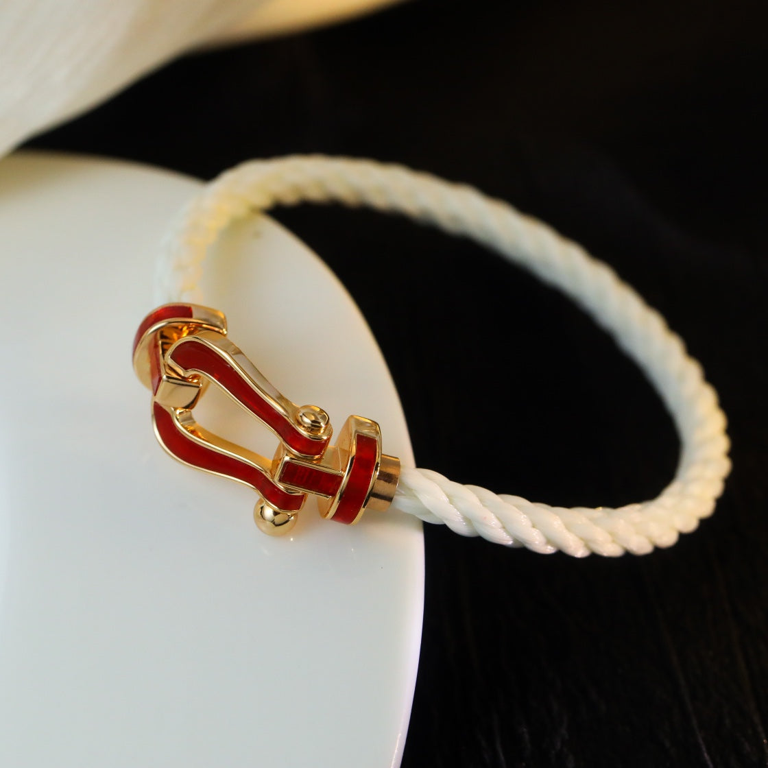 [Glow Jewelry]FORCE 10 WHITE TEXTILE DIAMOND PAVED