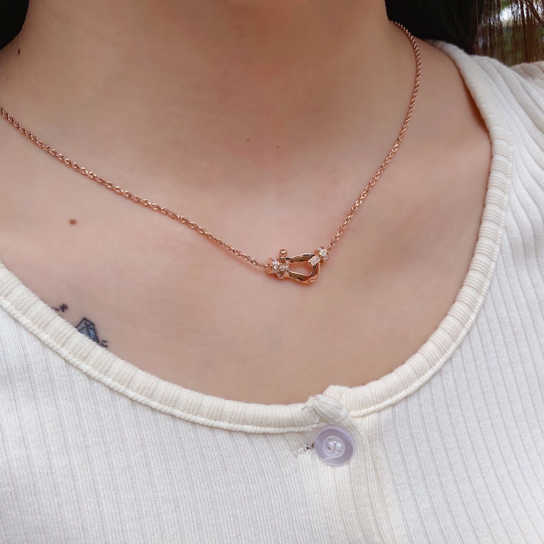[Glow Jewelry]FORCE 10 PINK GOLD DIAMOND NECKLACE