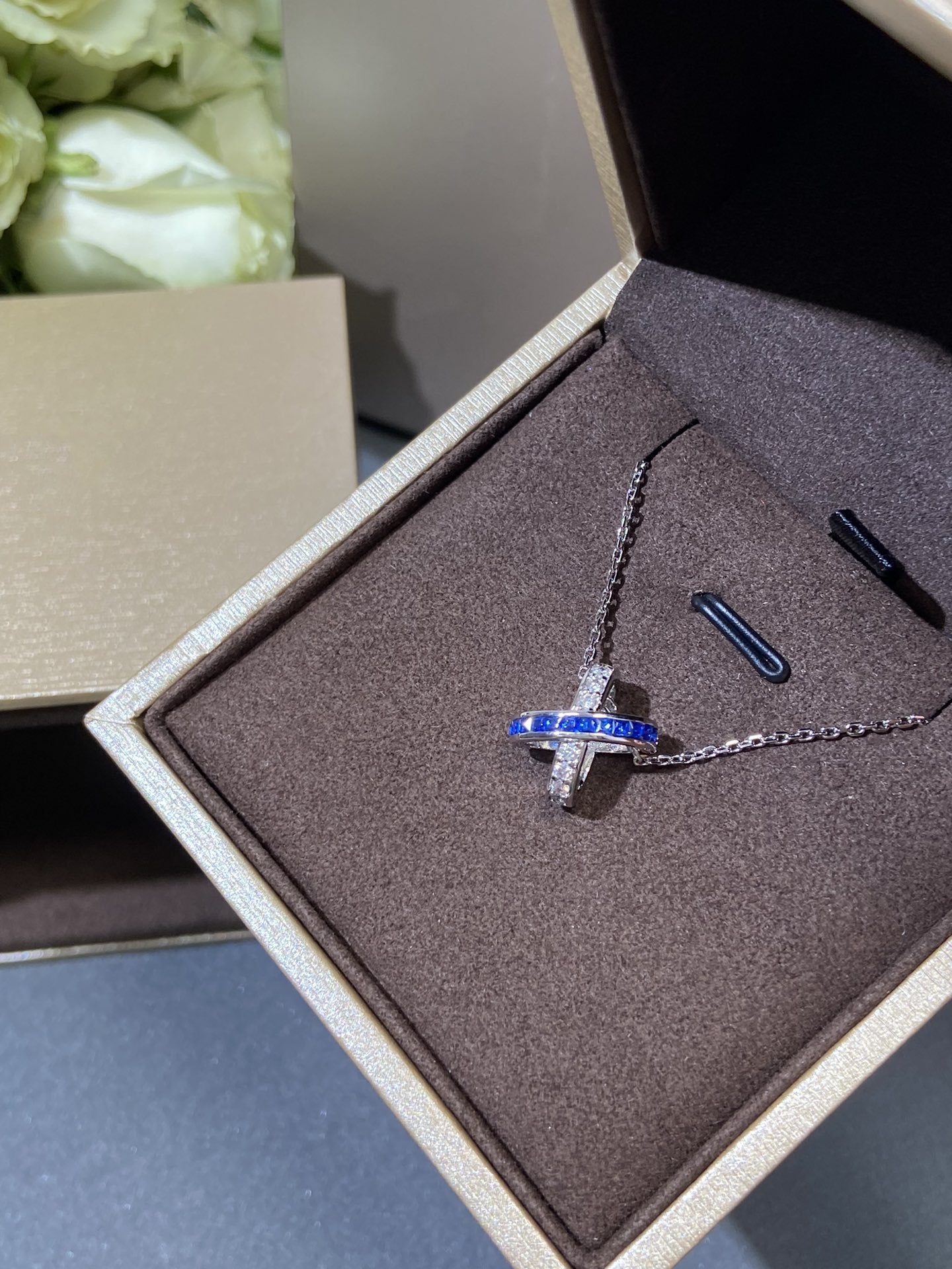 ¡®Glow Jewelry¡¯LIENS DIAMOND SILVER NECKLACE