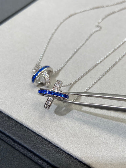 ¡®Glow Jewelry¡¯LIENS DIAMOND SILVER NECKLACE