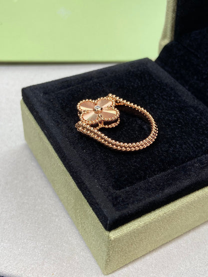 [Glow Jewelry]CLOVER RIVERSIBLE ROSE GOLD RING