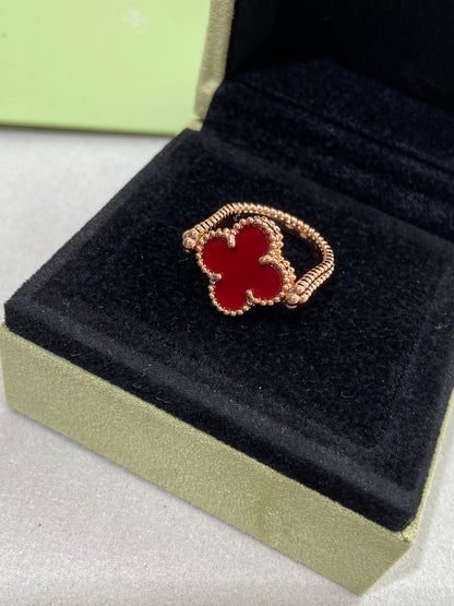 [Glow Jewelry]CLOVER RIVERSIBLE ROSE GOLD RING