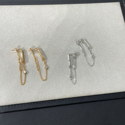 [Glow Jewelry]CHAINE CHAOS DIAMOND DROP EARRINGS