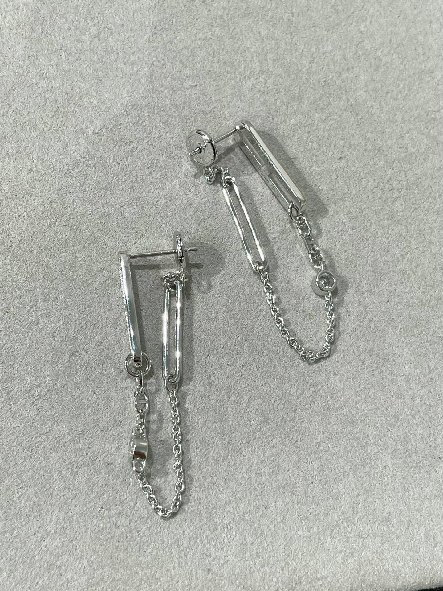 [Glow Jewelry]CHAINE CHAOS DIAMOND DROP EARRINGS