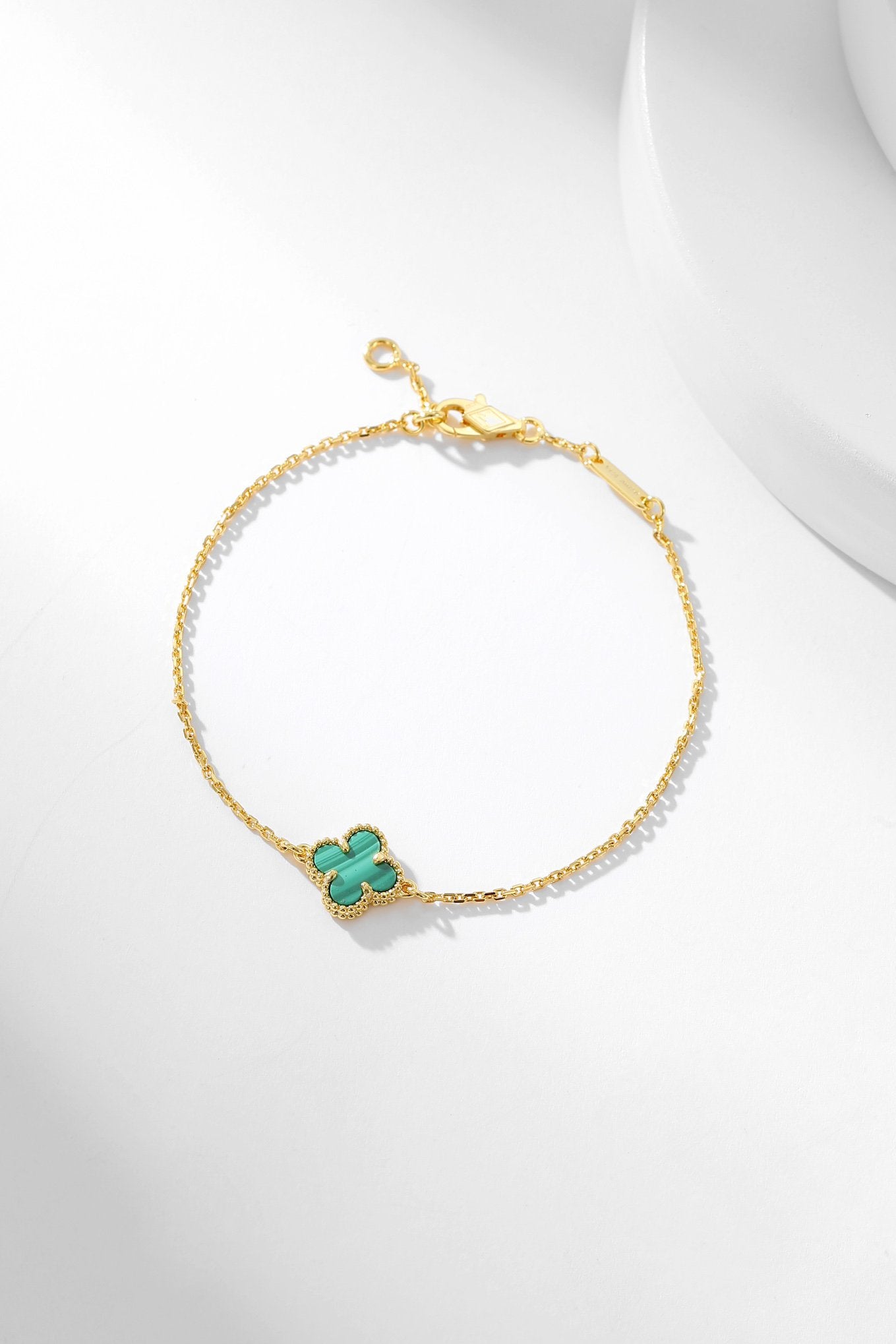 ¡®Glow Jewelry¡¯CLOVER BRACELET MALACHITE 1 MOTIF