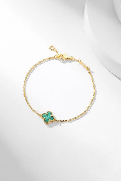 [Glow Jewelry]CLOVER BRACELET MALACHITE 1 MOTIF