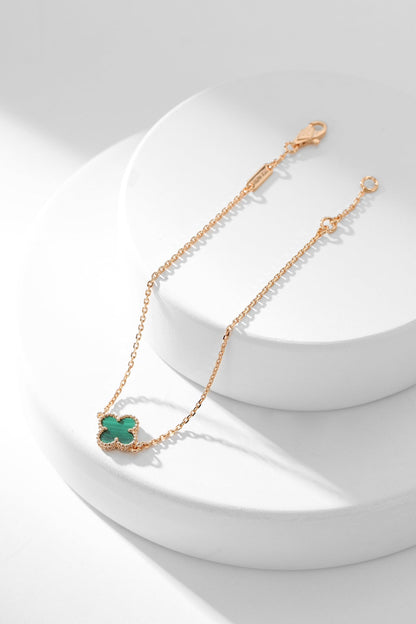 [Glow Jewelry]CLOVER BRACELET MALACHITE 1 MOTIF