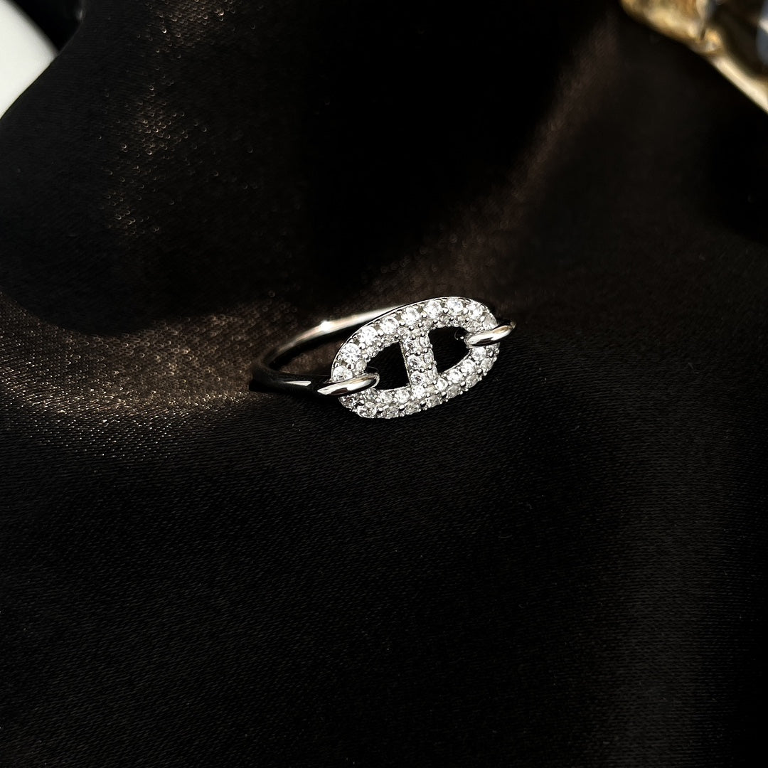 ¡®Glow Jewelry¡¯RONDE SMALL SILVER DIAMOND RING