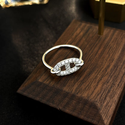 ¡®Glow Jewelry¡¯RONDE SMALL SILVER DIAMOND RING