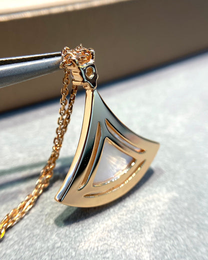 [Glow Jewelry]DREAM MOP DIAMOND PAVED PINK GOLD NECKLACE