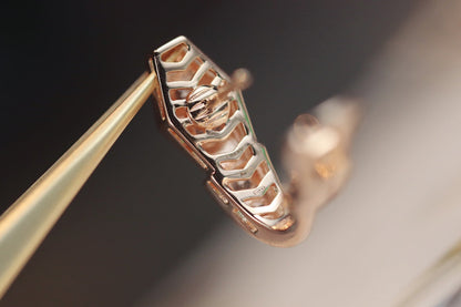 [Glow Jewelry]SERPENT PINK GOLD DIAMOND EARRINGS