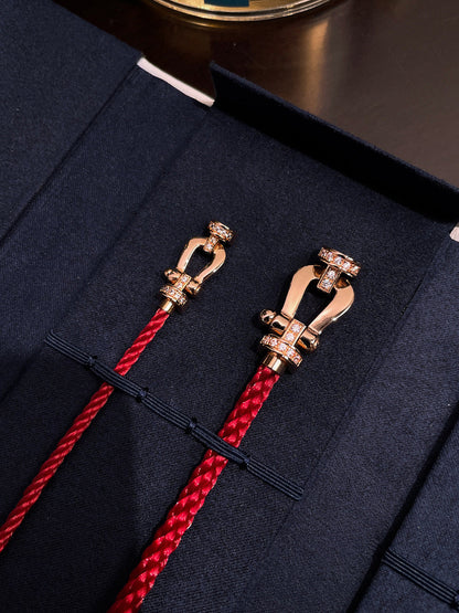 ¡®Glow Jewelry¡¯FORCE 10 HALF DIAMOND PINK GOLD RED CORDERI LARGE AND MEDIUM MODEL