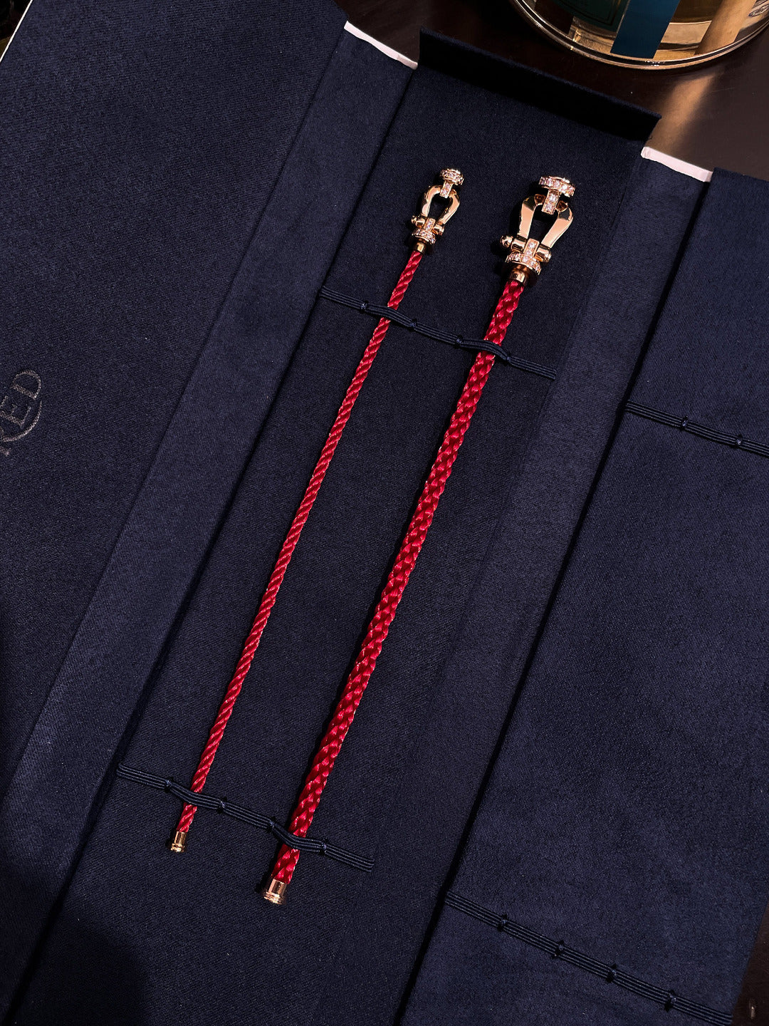 ¡®Glow Jewelry¡¯FORCE 10 HALF DIAMOND PINK GOLD RED CORDERI LARGE AND MEDIUM MODEL