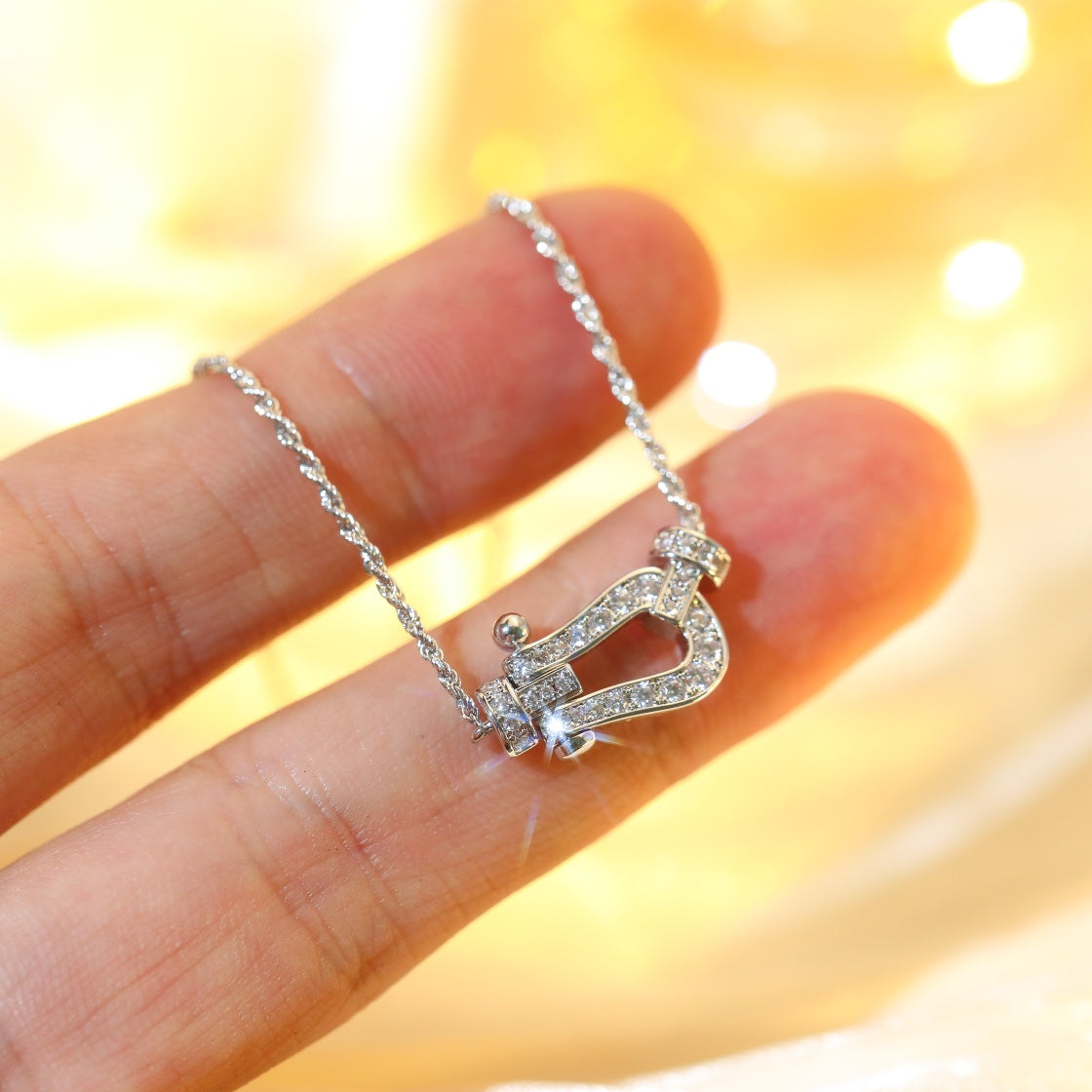 [Glow Jewelry]FORCE 10 DIAMOND SILVER NECKLACE MINI MODEL