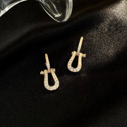 [Glow Jewelry]FORCE 10 FULL DIAMOND DROP EARRINGS MEDIUM MODEL