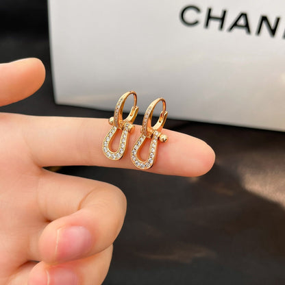 [Glow Jewelry]FORCE 10 FULL DIAMOND DROP EARRINGS MEDIUM MODEL