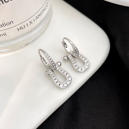 [Glow Jewelry]FORCE 10 FULL DIAMOND DROP EARRINGS MEDIUM MODEL